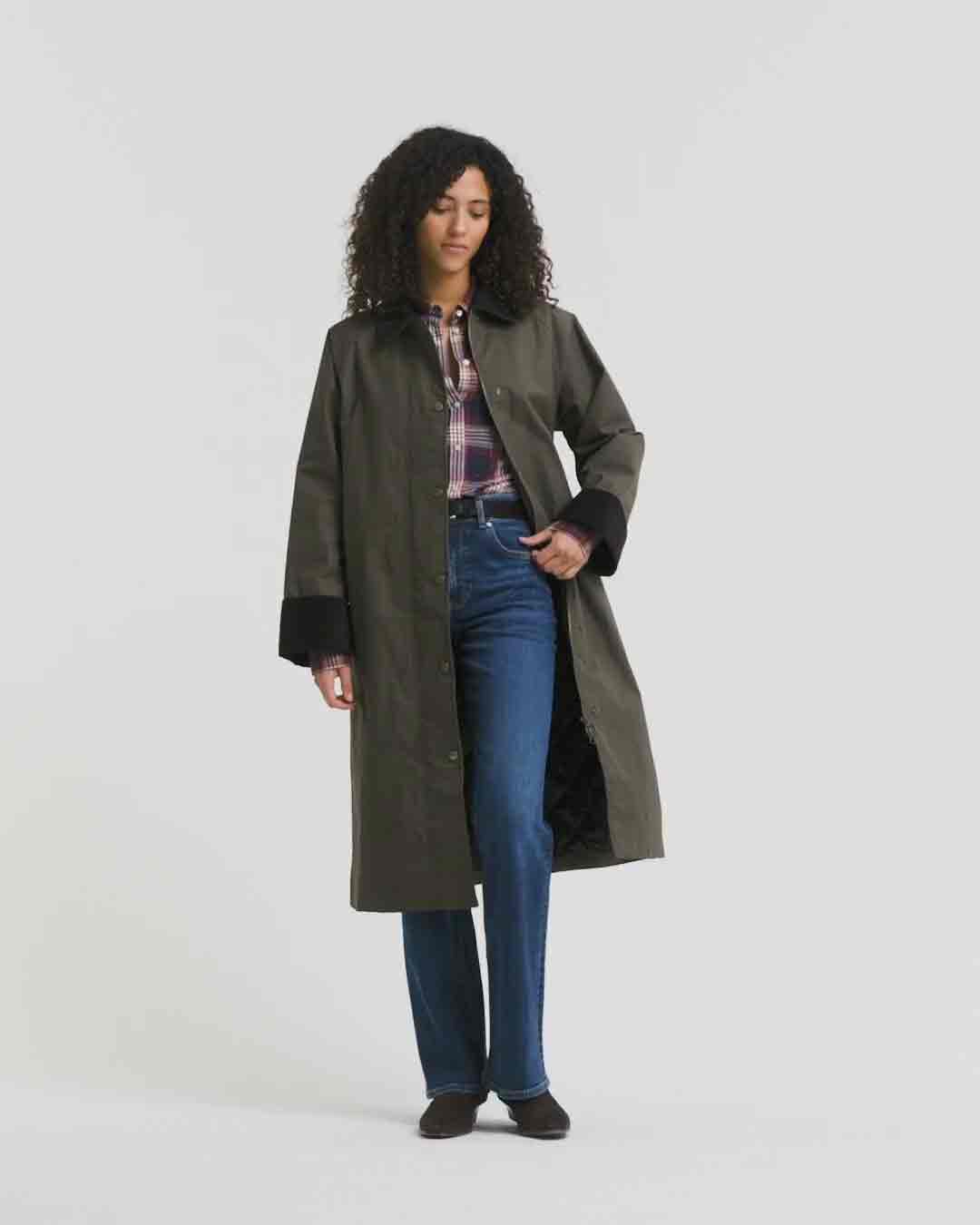 Impermeabile in cotone cerato