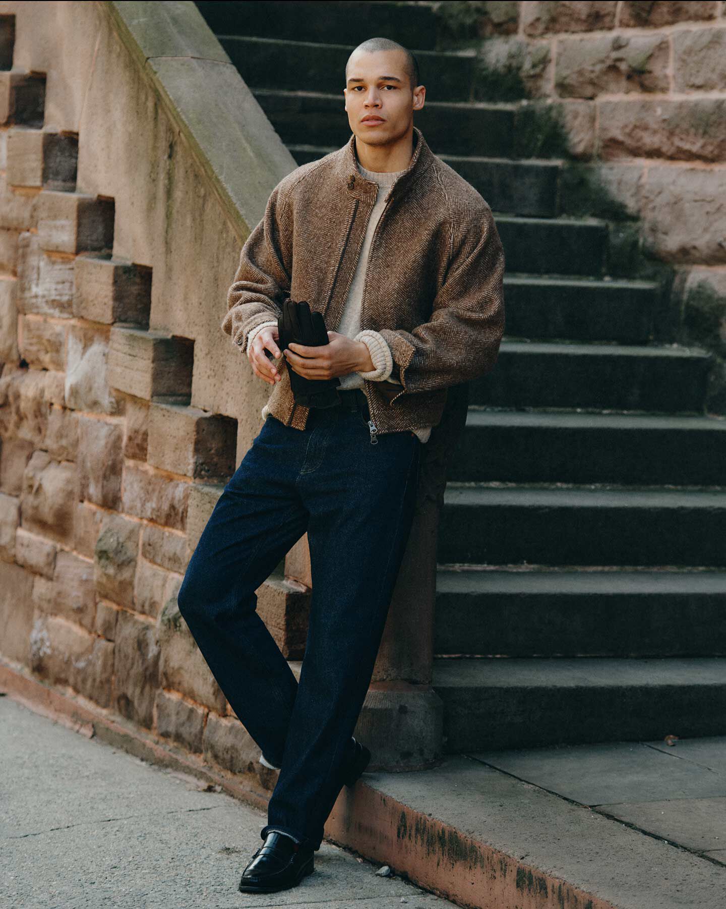 Man wearing GANT Harrington jacket