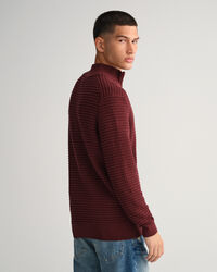 Maglia in cotone Texture con zip lunga