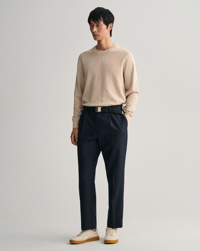 Maglia girocollo in cotone flamme