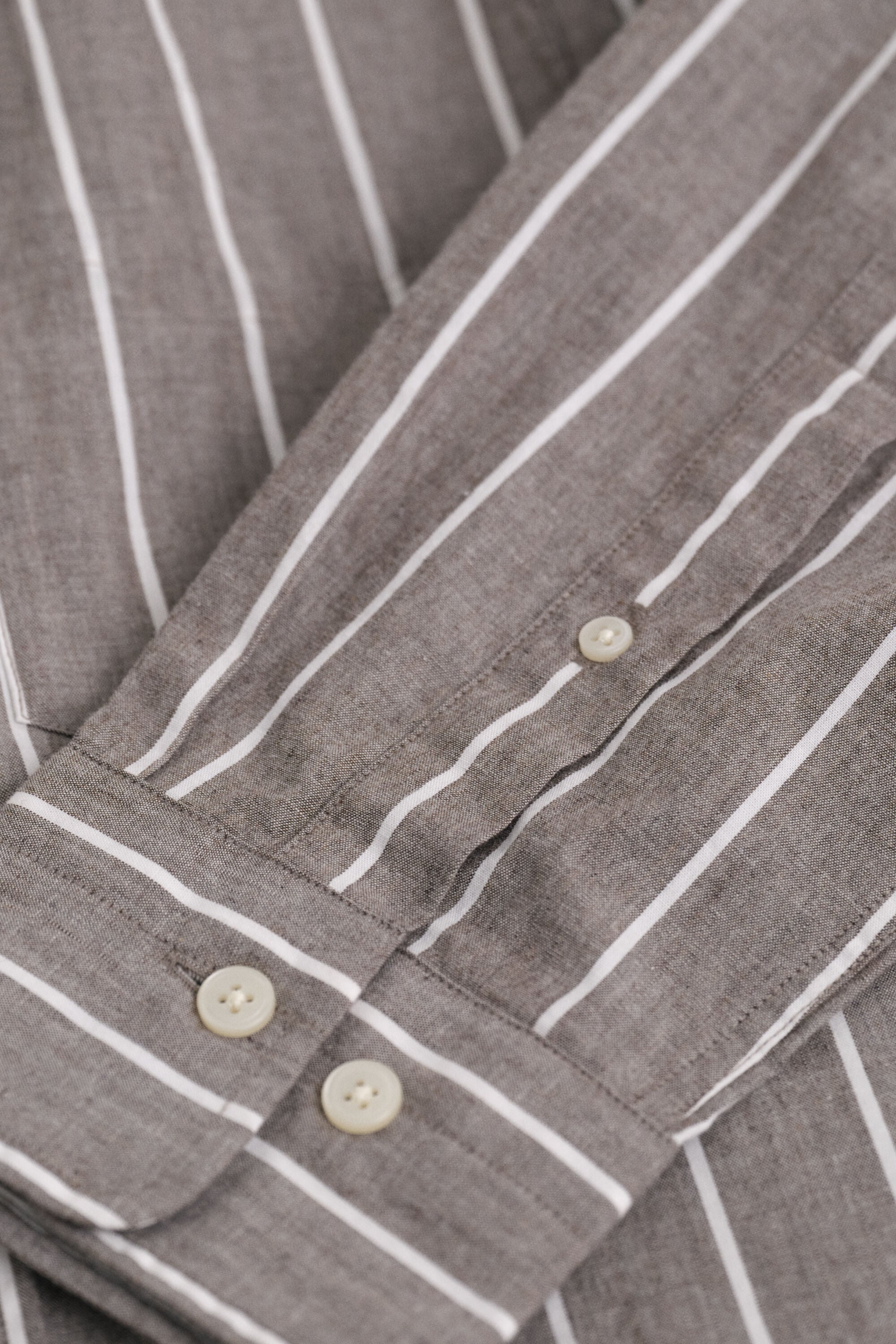 Camicia in popeline mélange a righe