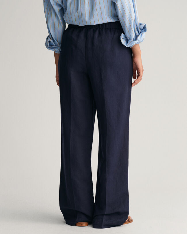 Pantaloni Pull-on in misto lino relaxed fit