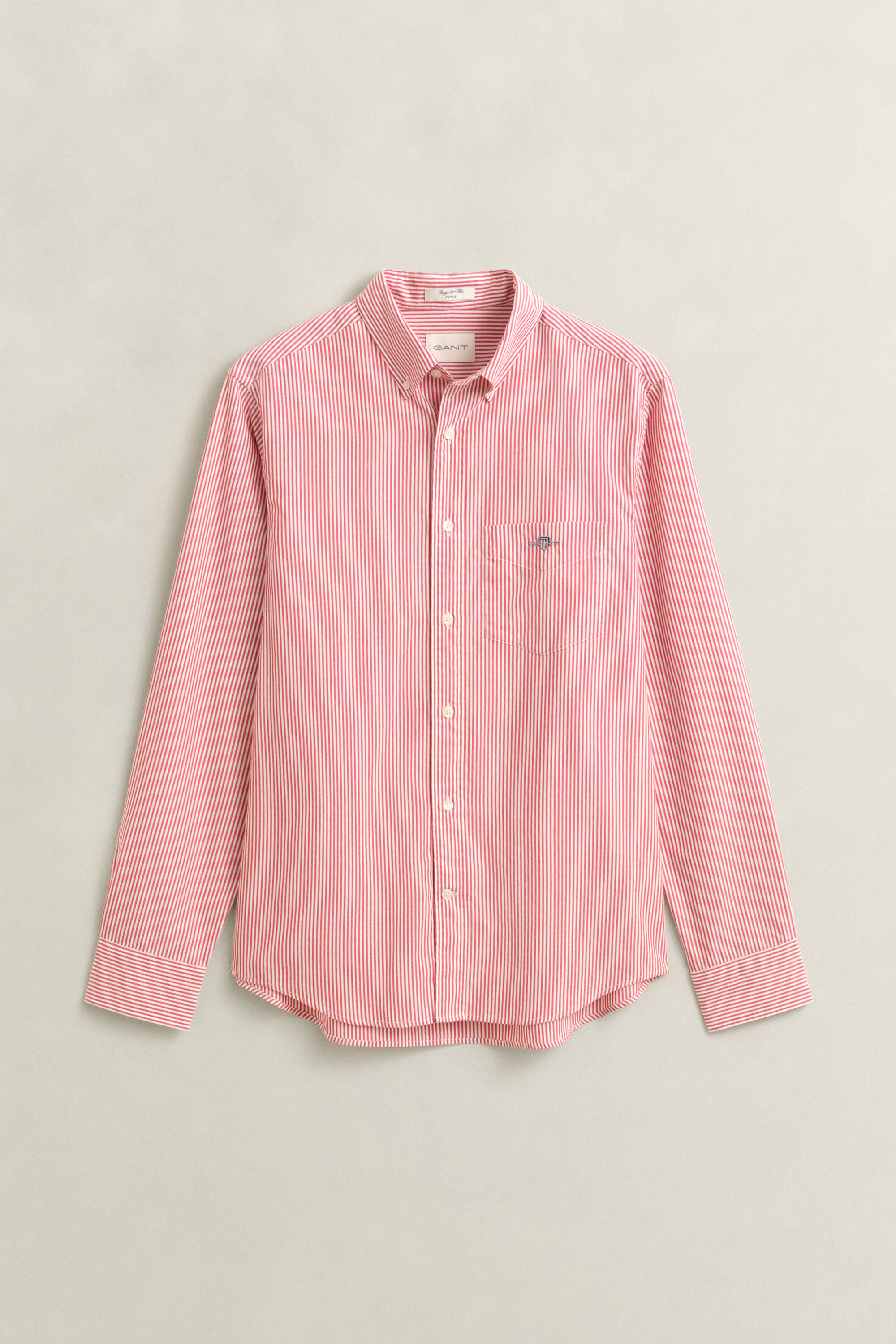 Camicia classica in popeline a righe Banker