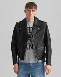 Giacca biker in pelle