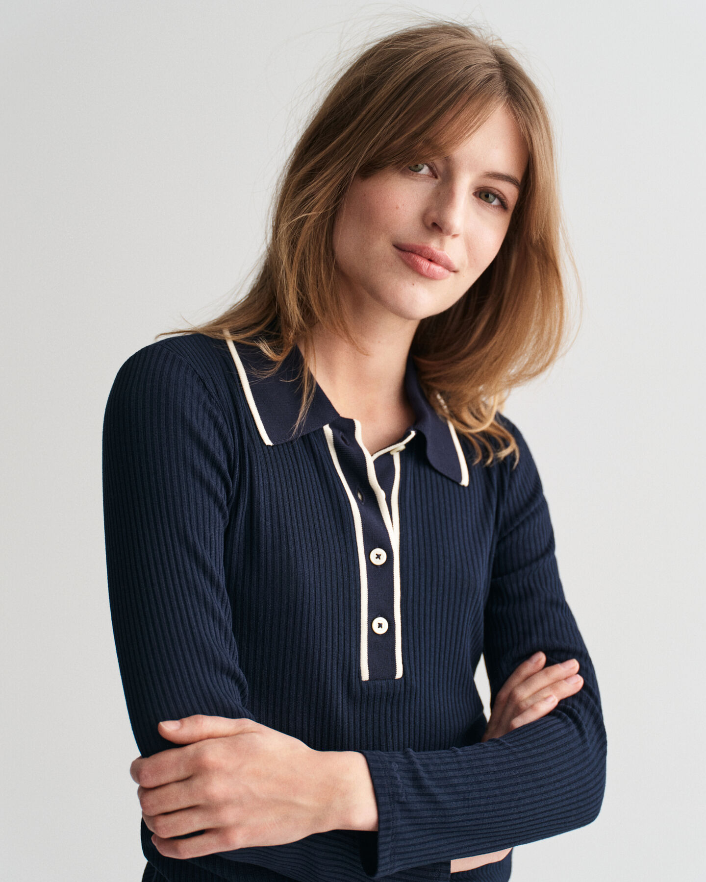 Polo maniche lunghe a coste