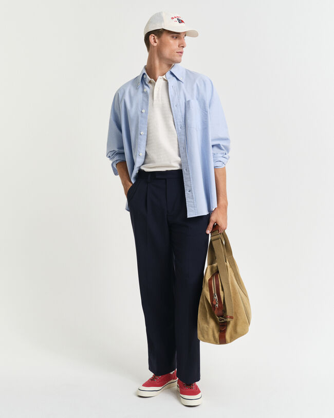 Polo a righe testurizzata