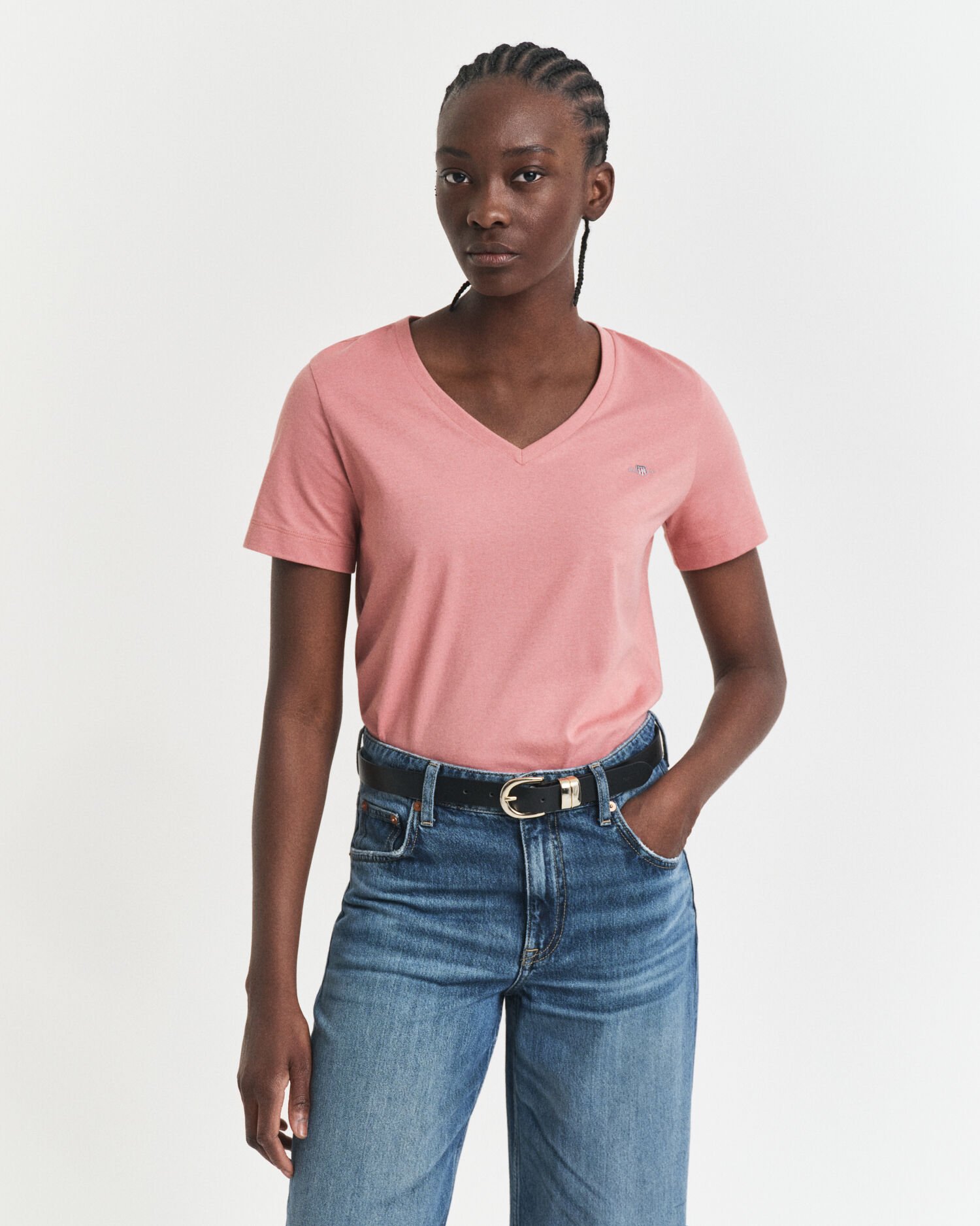 T-shirt Shield con scollo a V