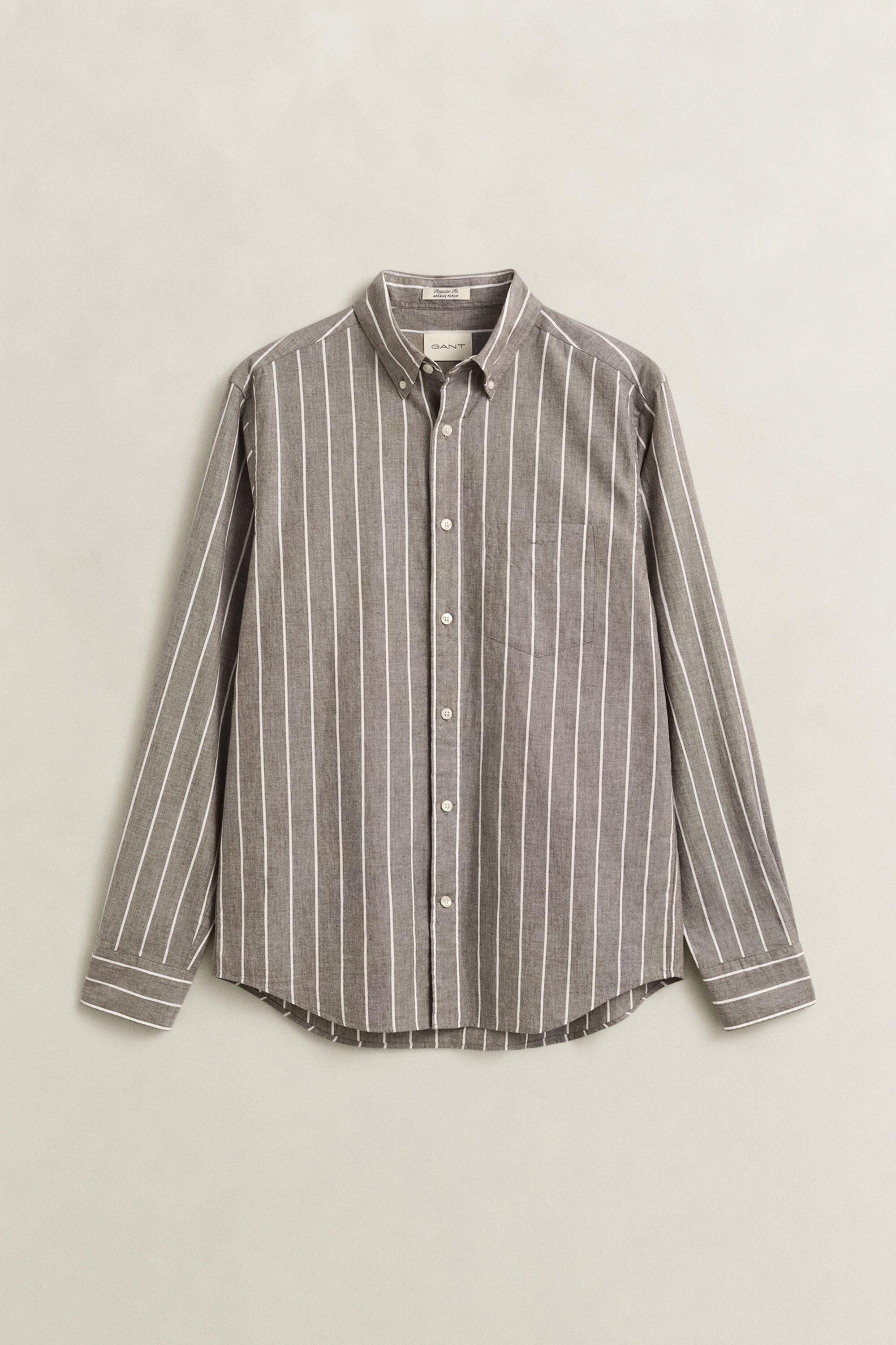 Camicia in popeline mélange a righe