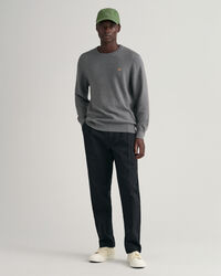 Maglia girocollo in cotone Texture