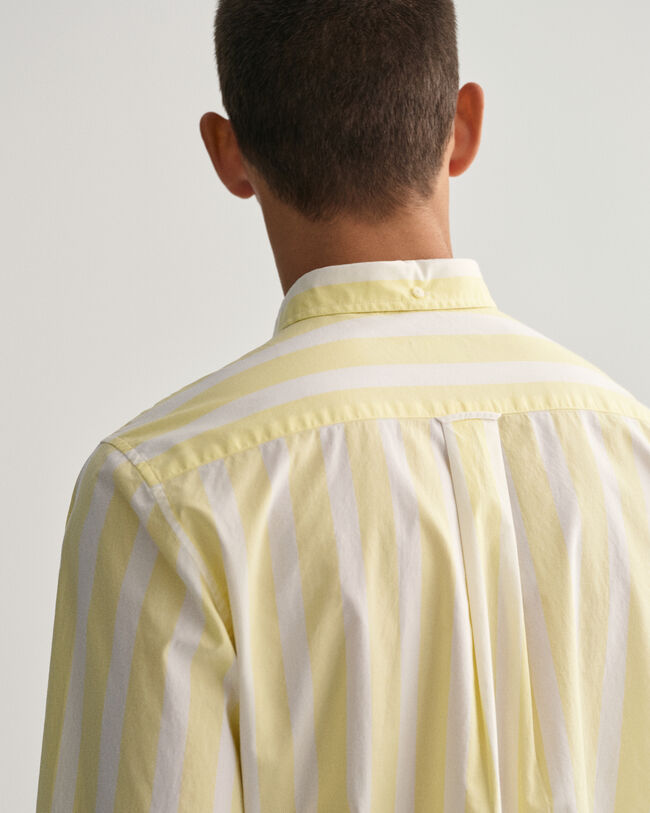 Camicia in broadcloth a righe larghe regular fit