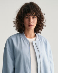 Giacca bomber in misto lino