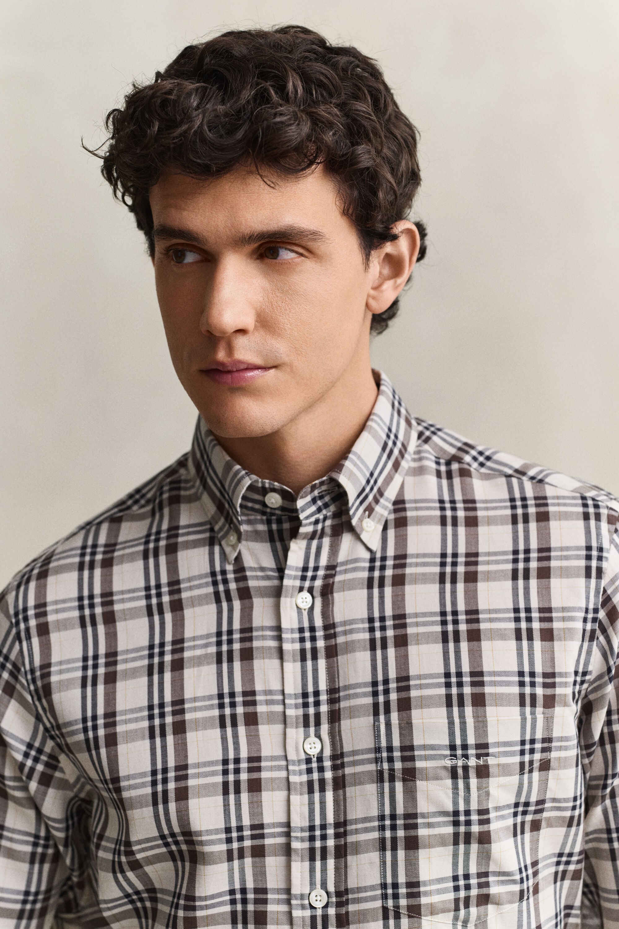Camicia in twill a quadri
