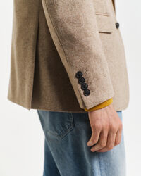 Blazer da abito con motivo a spina di pesce