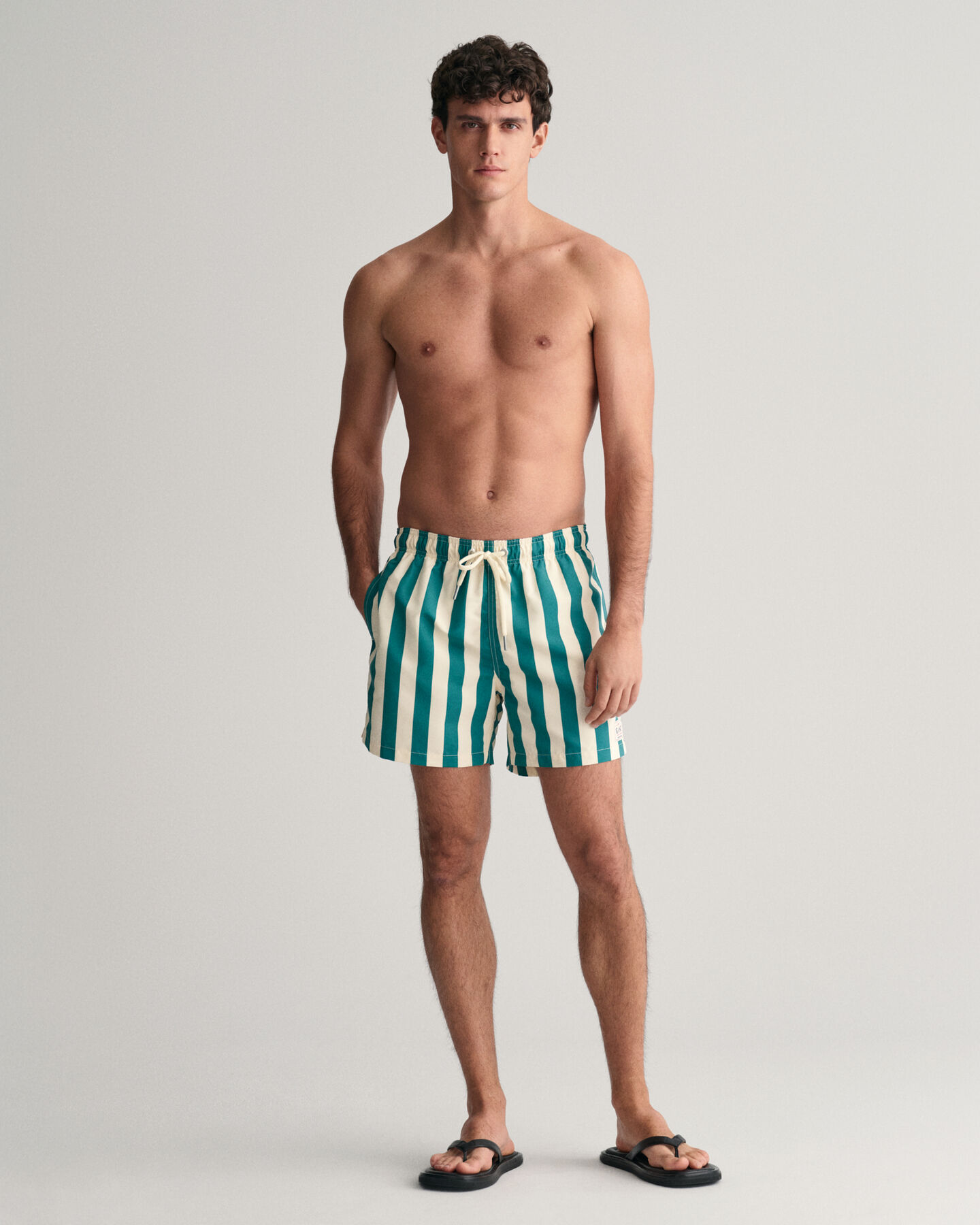 Block Striped Swim Shorts