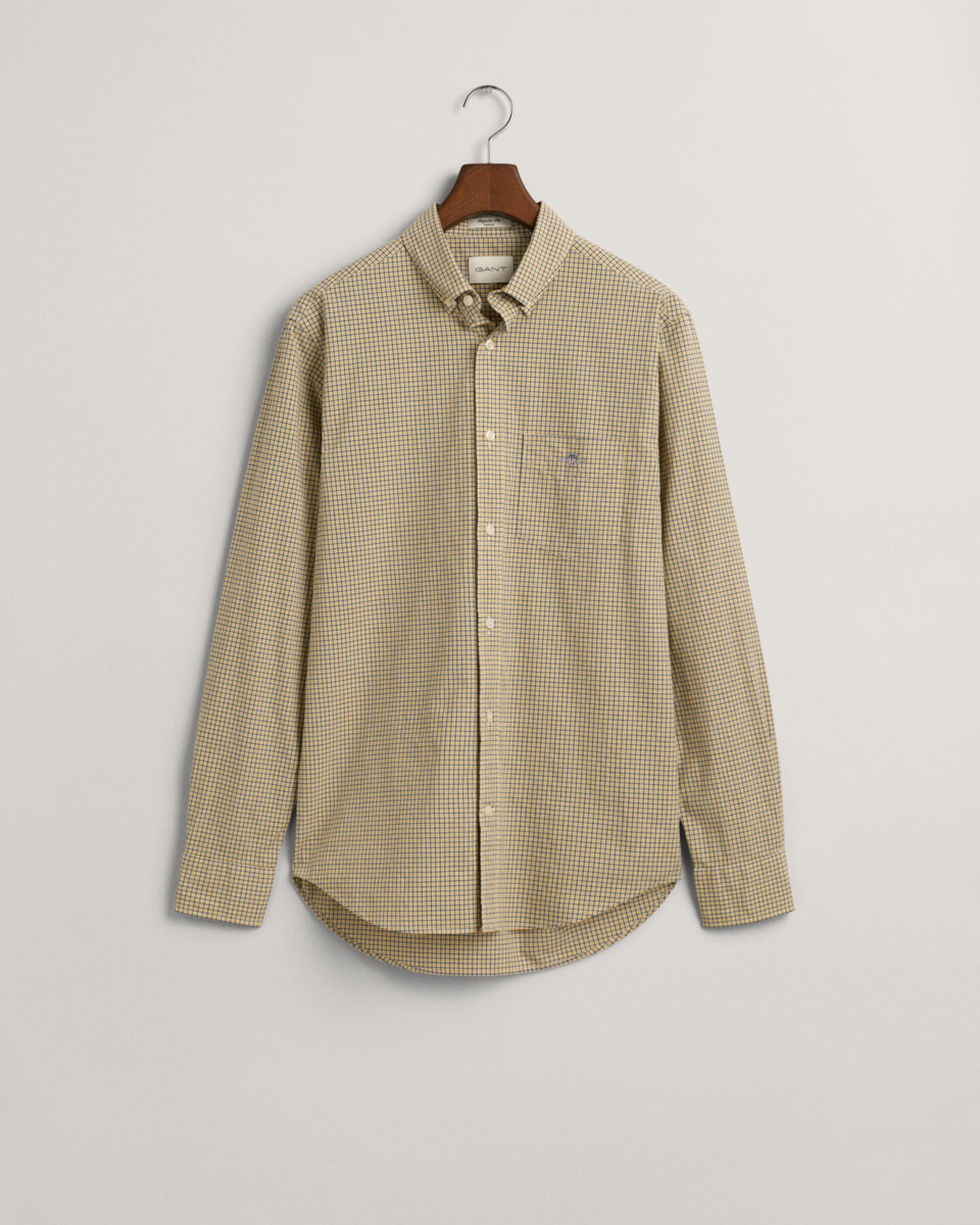 Camicia in popeline a quadretti regular fit