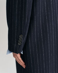 Cappotto gessato in lana