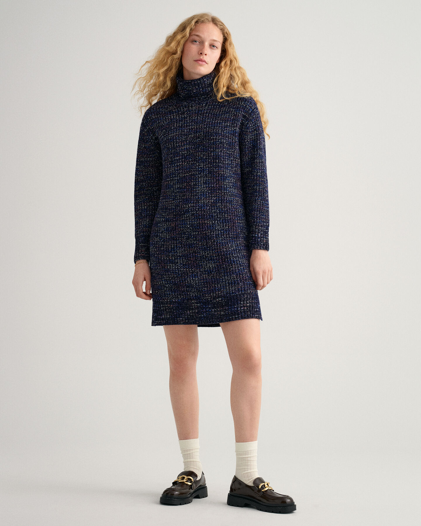 Abito dolcevita multicolore