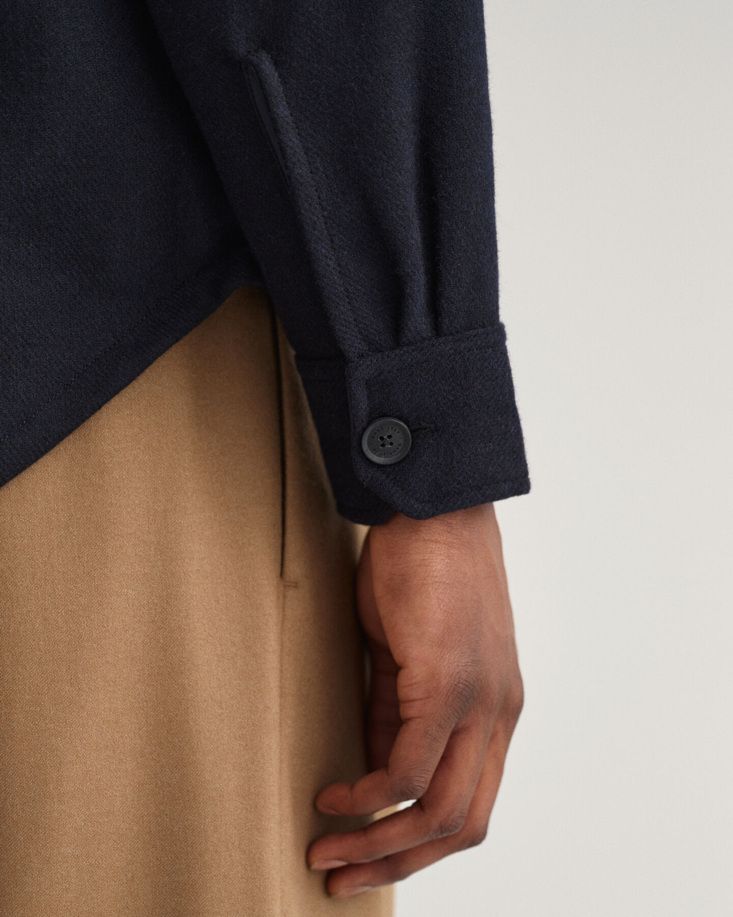 Camicia giacca in misto lana