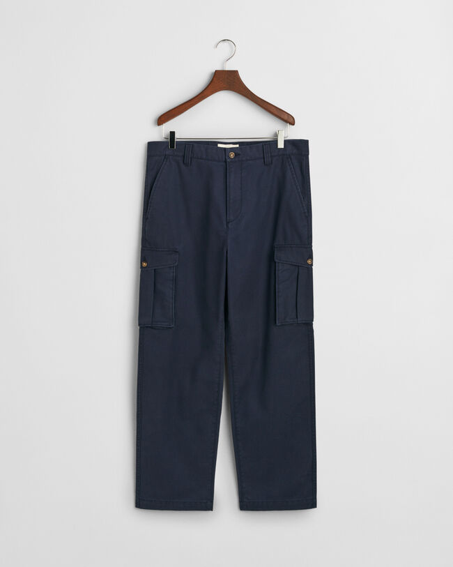 Pantaloni cargo in twill di cotone regular fit
