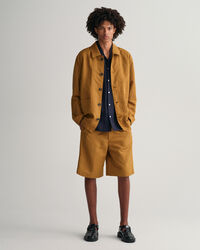 Camicia a maniche corte in lyocell di lino relaxed fit