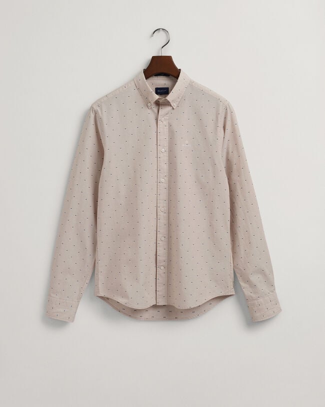 Camicia puntinata slim fit