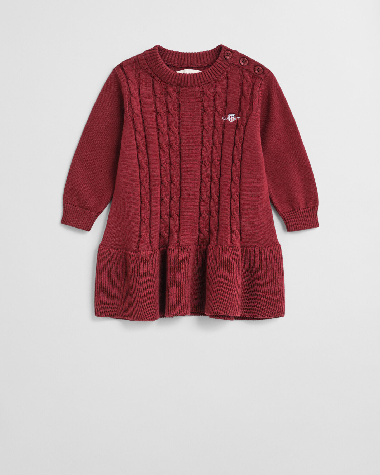 Abito in cotone a trecce Baby Girls