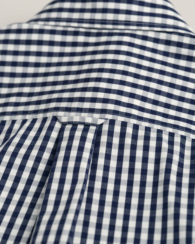 Camicia in popeline a quadri percalle regular fit
