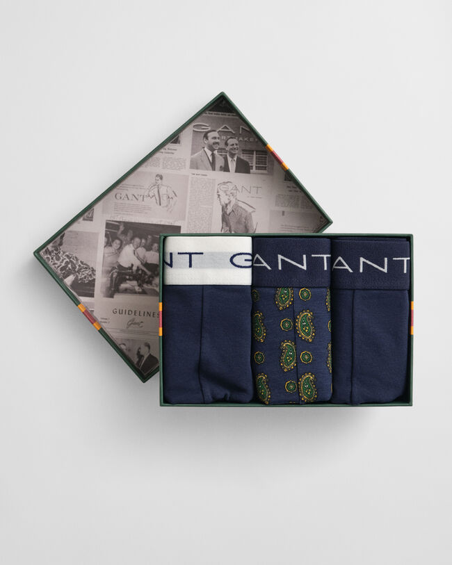 Confezione regalo da 3 paia di boxer con stampa motivo cachemire