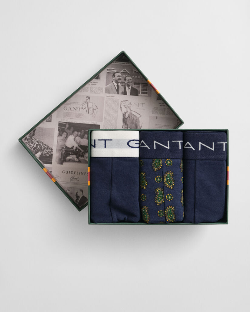 Confezione regalo da 3 paia di boxer con stampa motivo cachemire