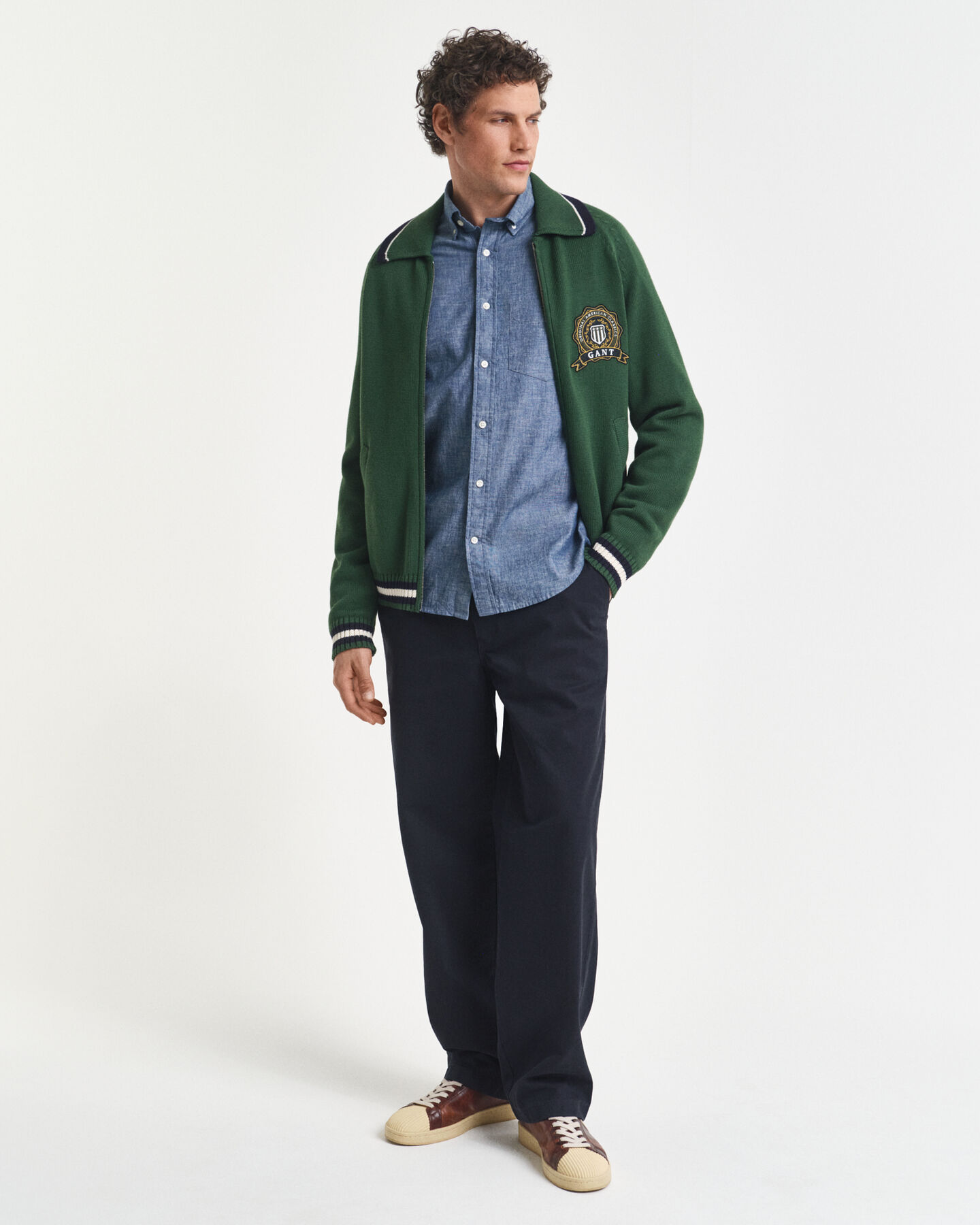 Camicia indaco in chambray regular fit