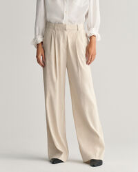 Pantaloni sartoriali elasticizzati in lino relaxed fit