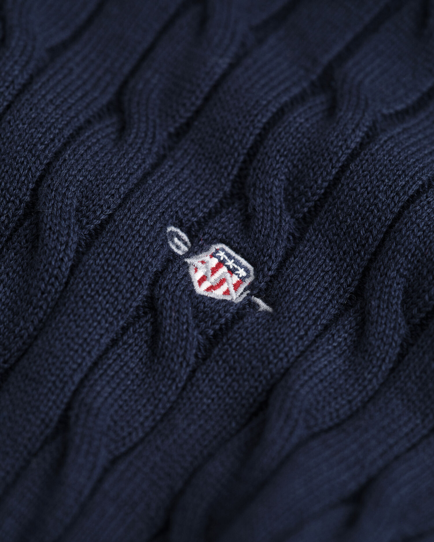 Maglia girocollo in cotone a trecce Shield Teens