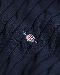 Maglia girocollo in cotone a trecce Shield Teens