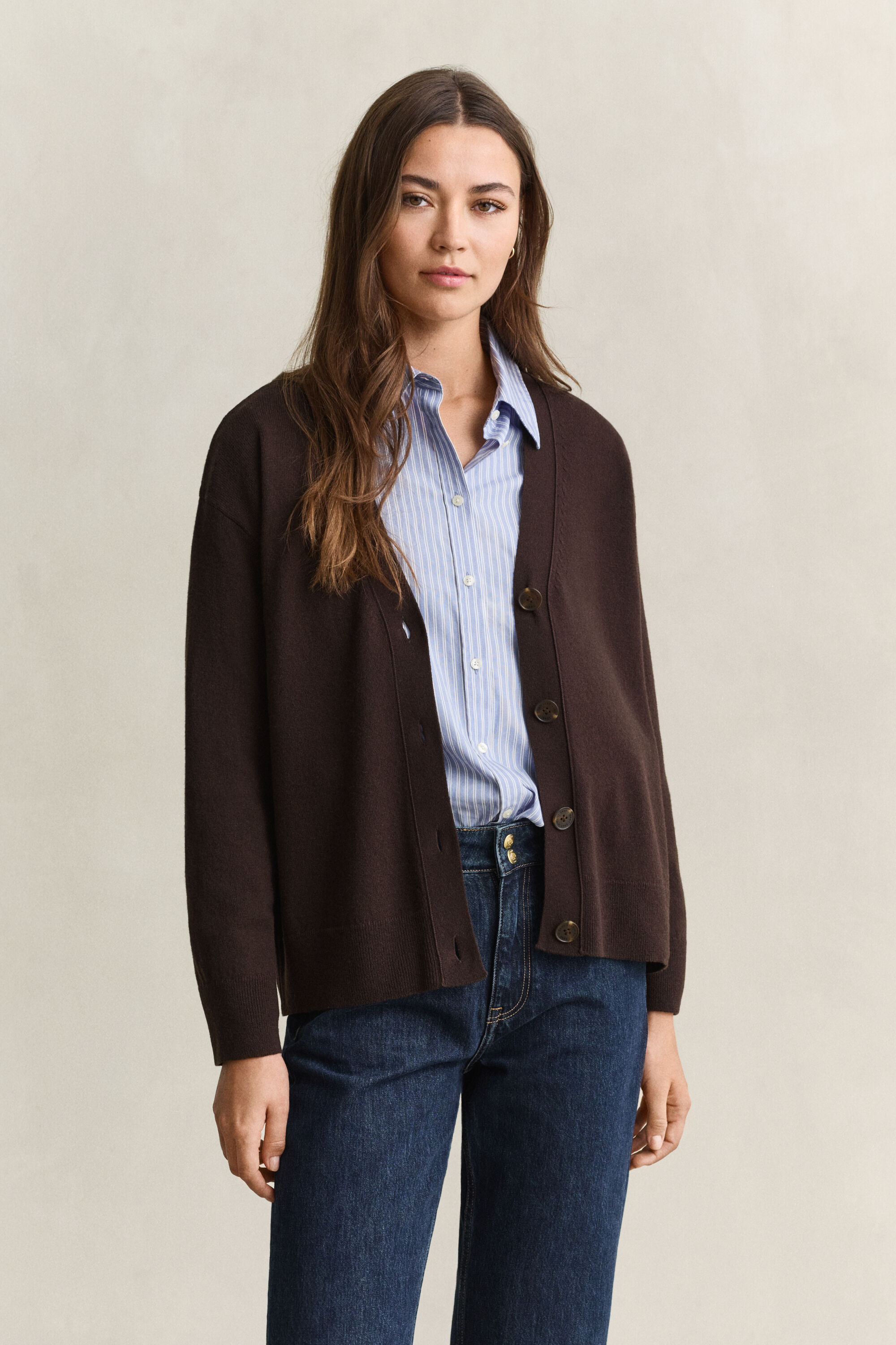 Cardigan in finissima lana d'agnello