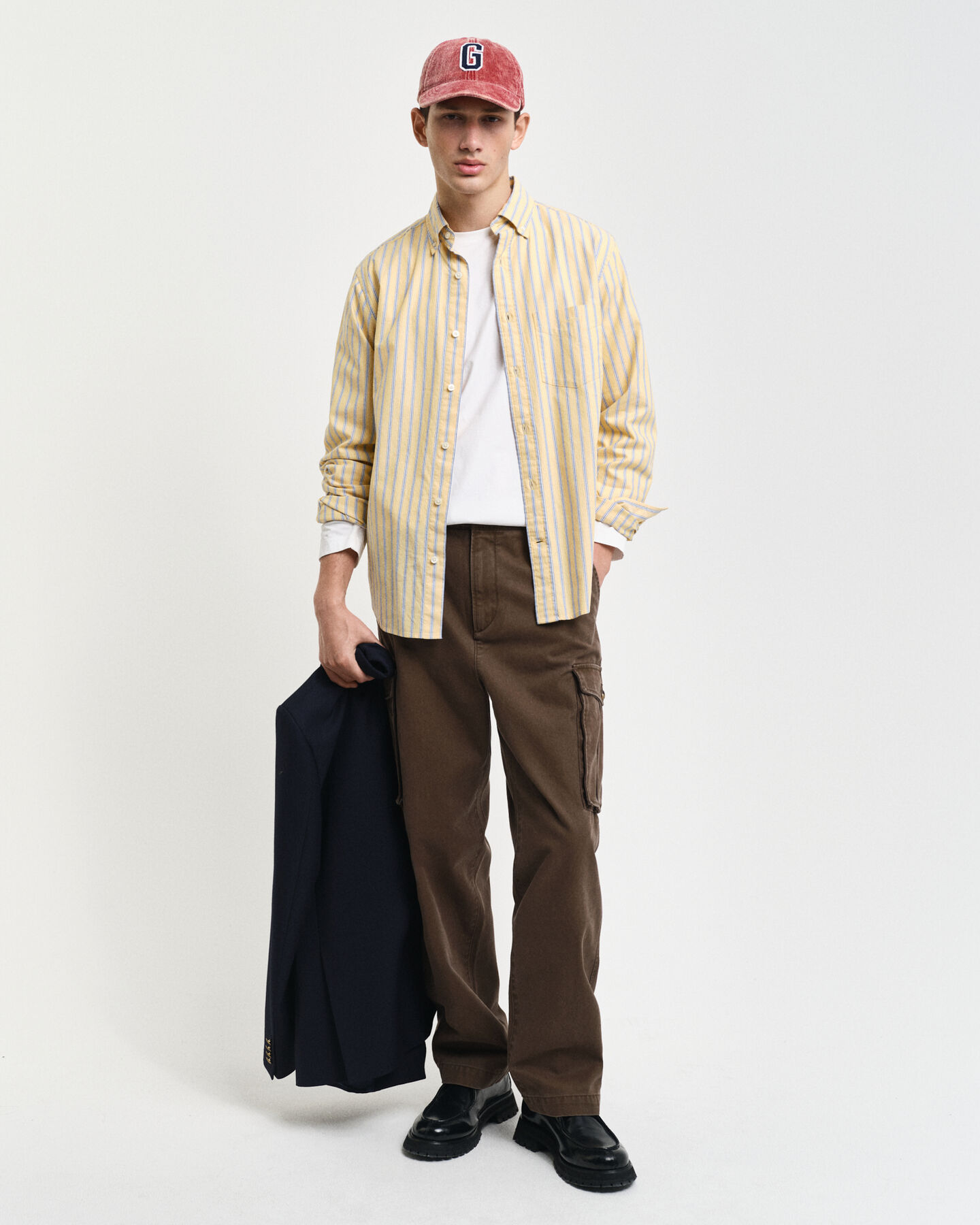 Pantaloni cargo in twill di cotone regular fit