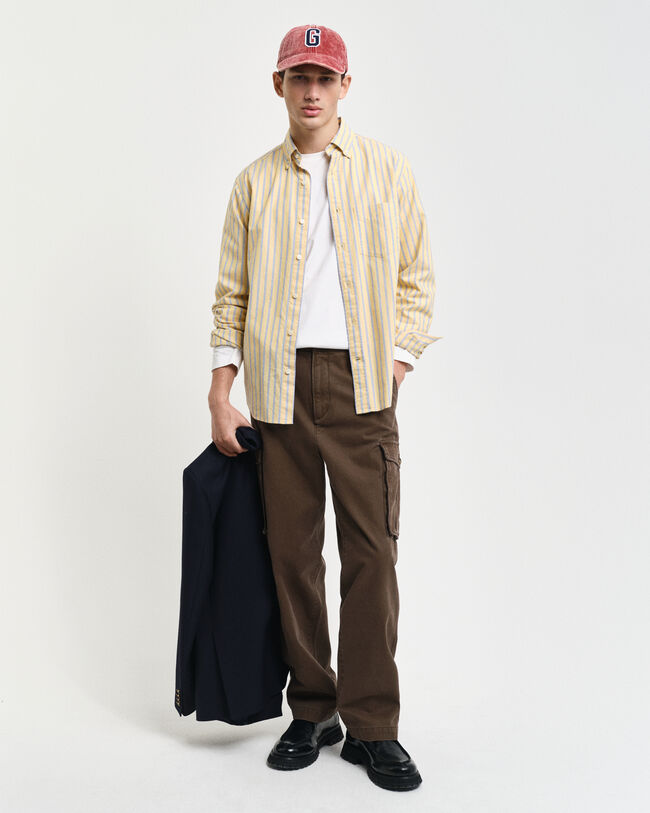Pantaloni cargo in twill di cotone regular fit