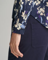 Camicia in misto cotone-voile con stampa Floral regular fit