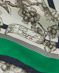 Foulard in seta con stampa di albero