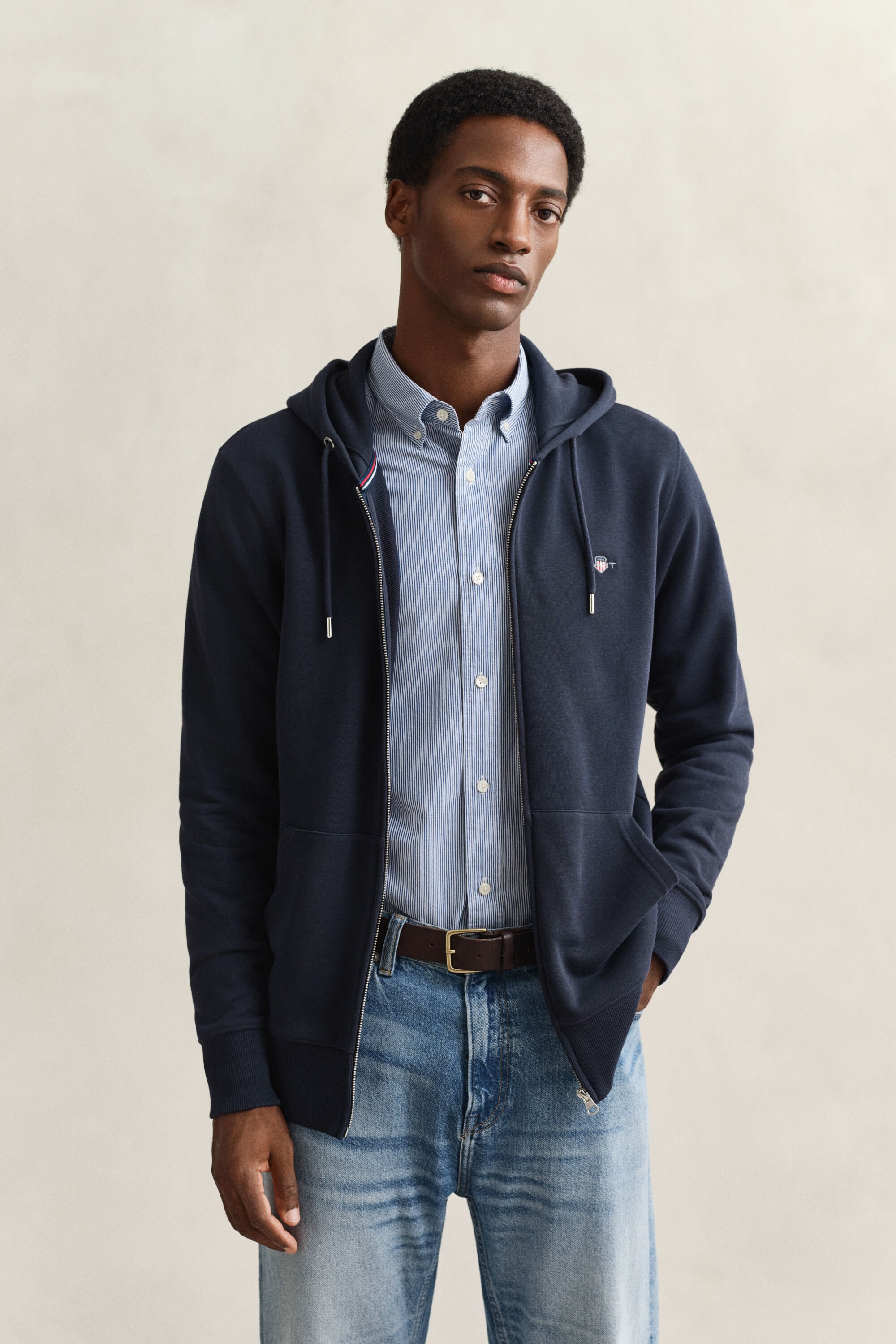 Felpa con cappuccio Shield con zip