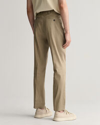 Pantaloni da abito in misto lino-cotone slim fit