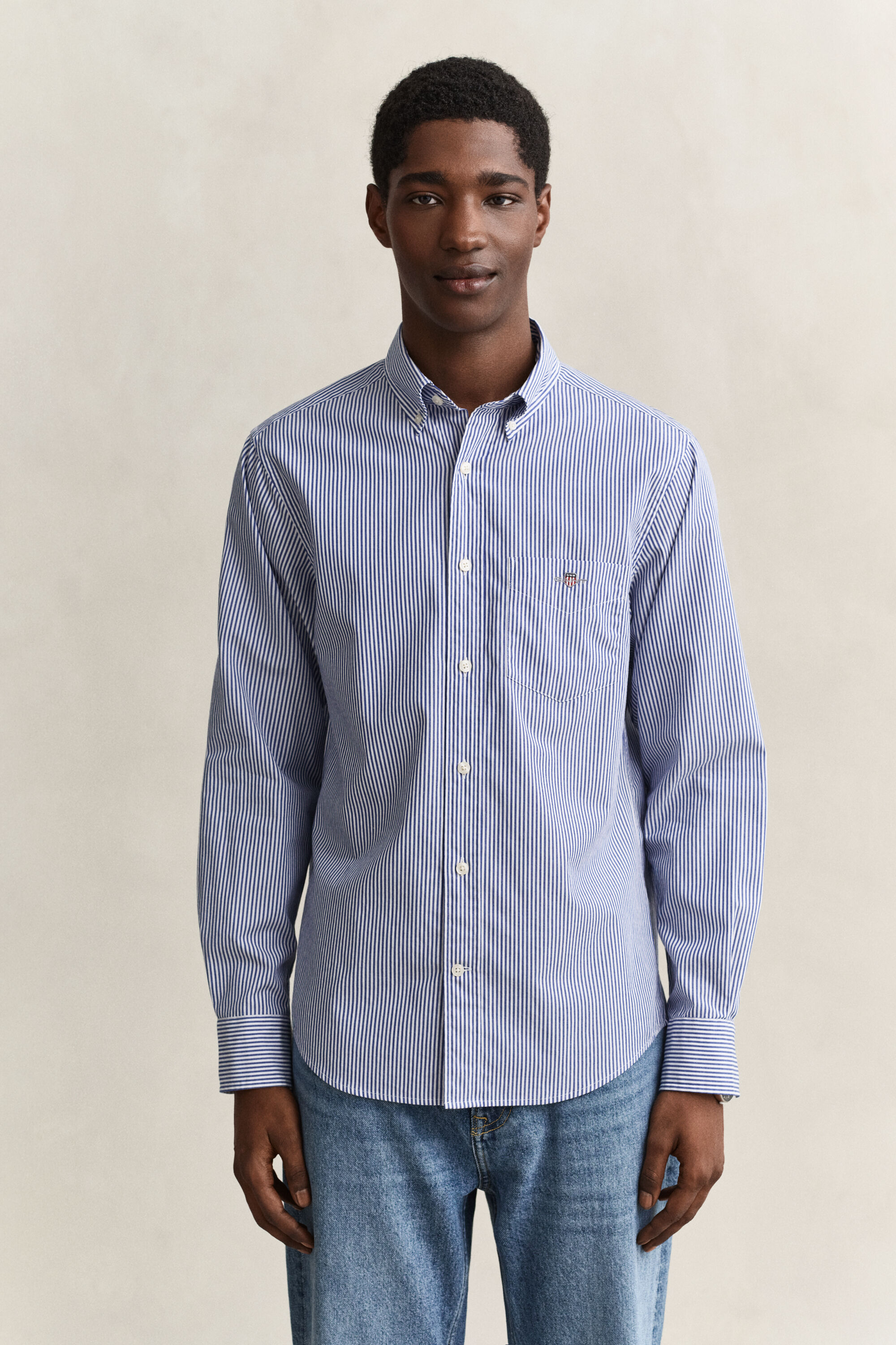 Camicia in popeline a righe Classic regular