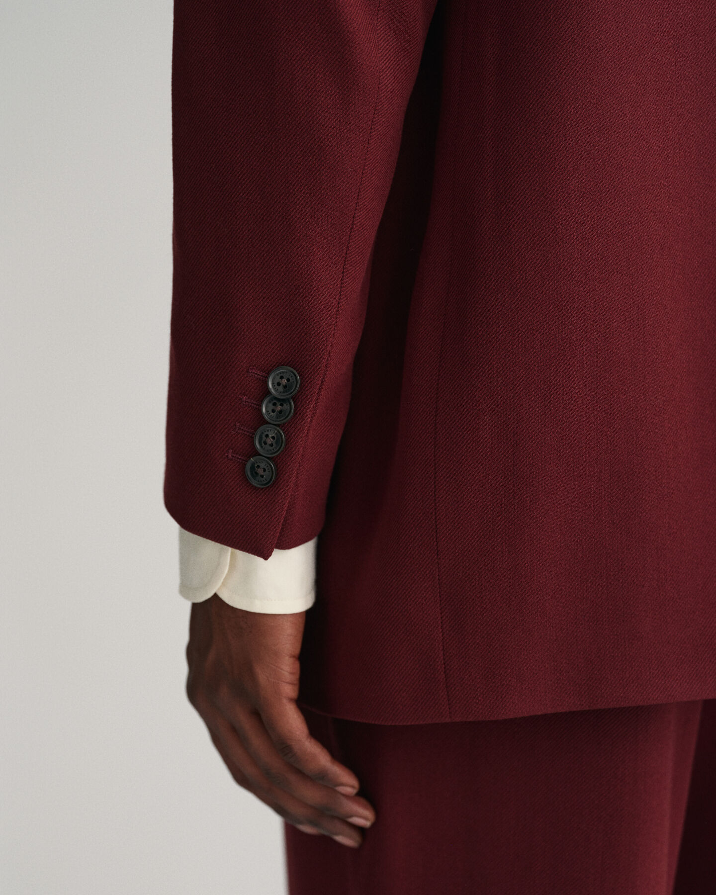 Blazer da abito in lana e twill oversize