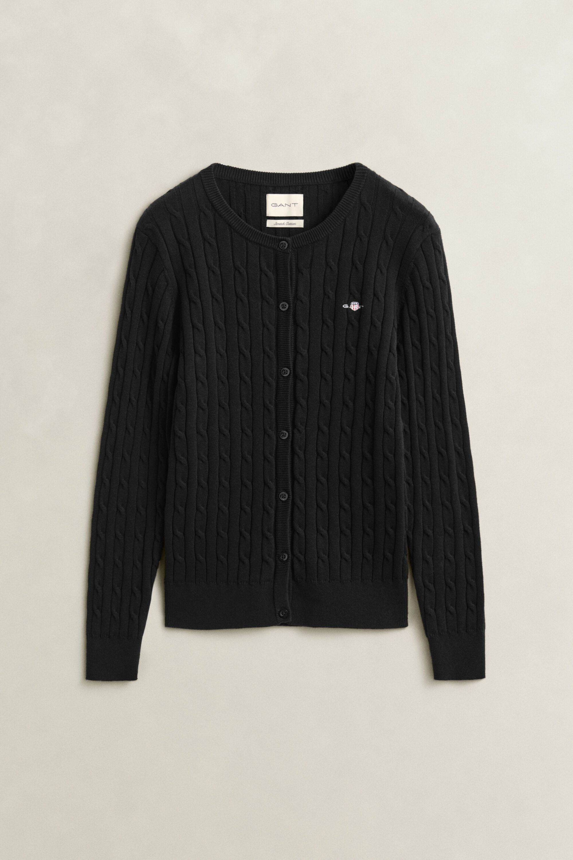Cardigan in maglia con lavorazione a trecce