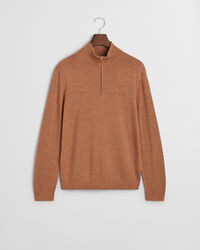 Maglia con zip corta in finissima lana merino