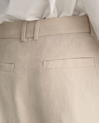Pantaloni sartoriali elasticizzati in lino relaxed fit