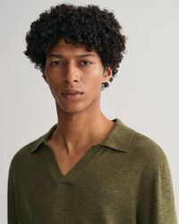 Polo in lino di cotone