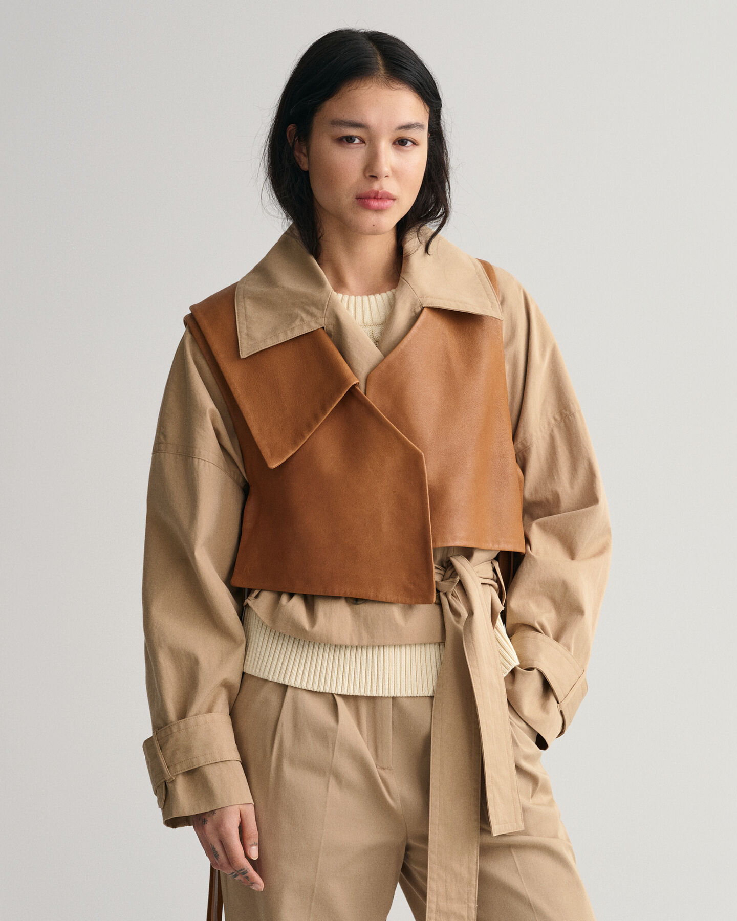 Smanicato in pelle destrutturato