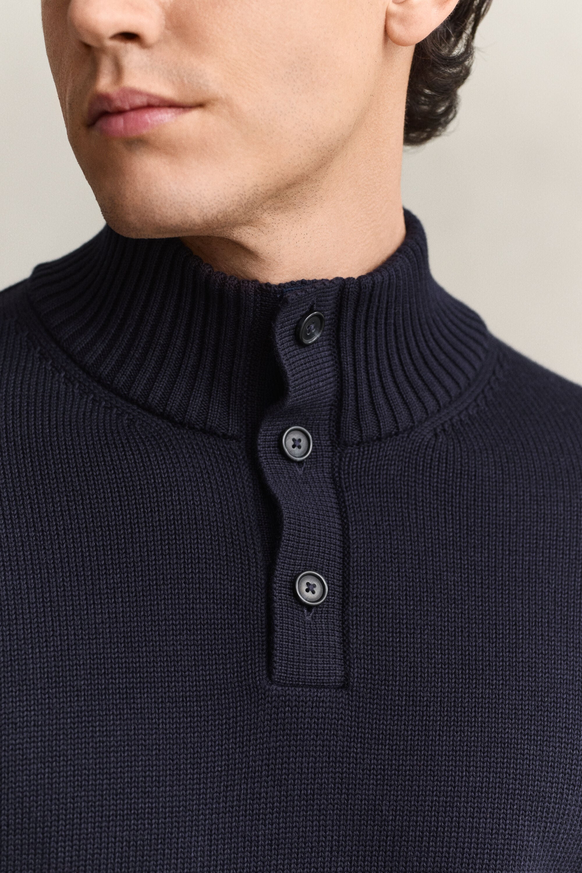 Maglia in cotone Supima con bottoni