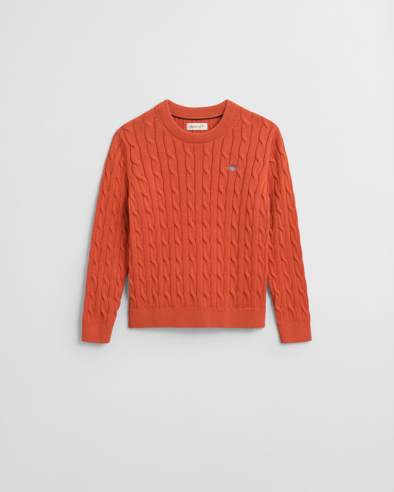 Maglia girocollo in cotone a trecce Shield Kids