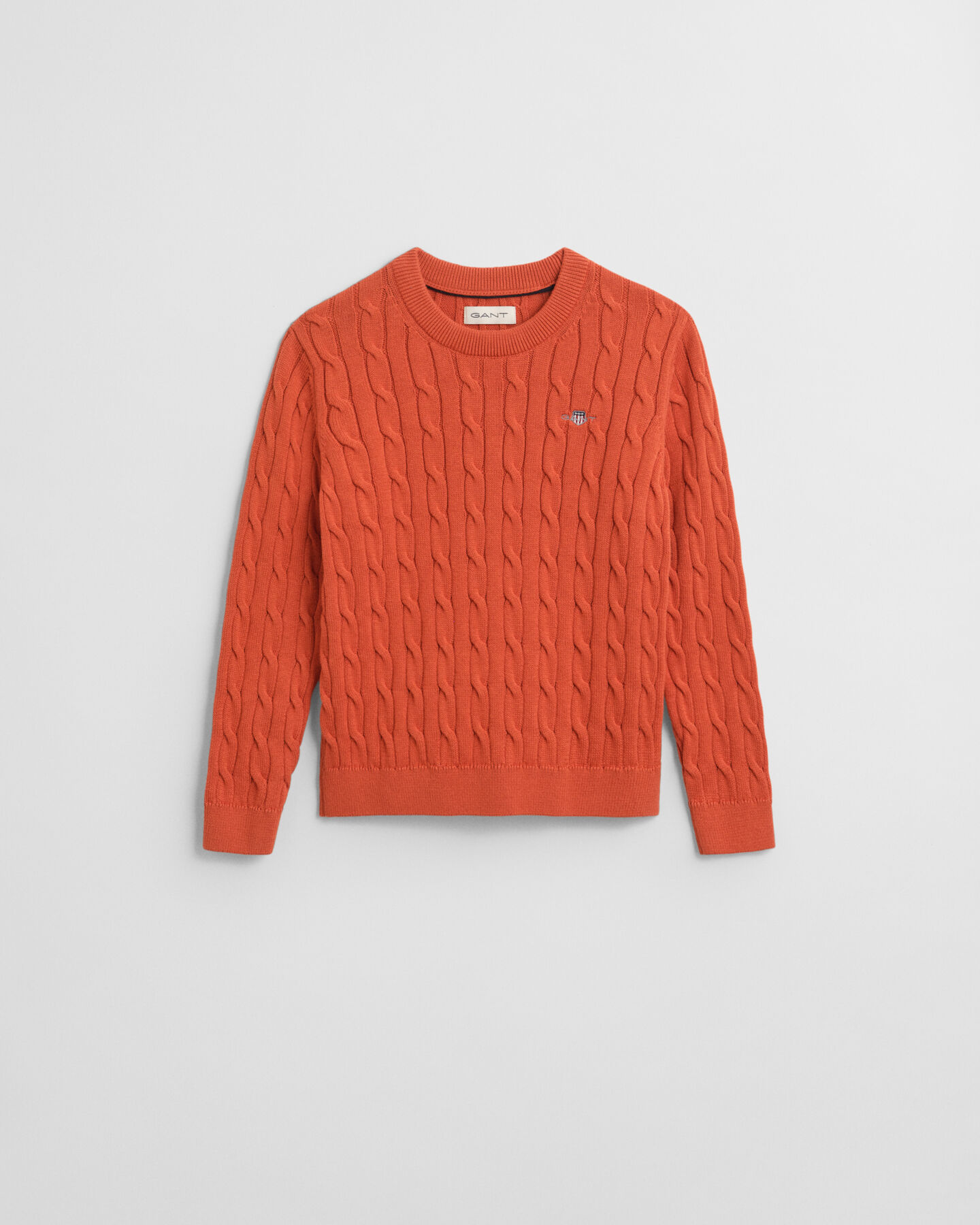 Maglia girocollo in cotone a trecce Shield Kids